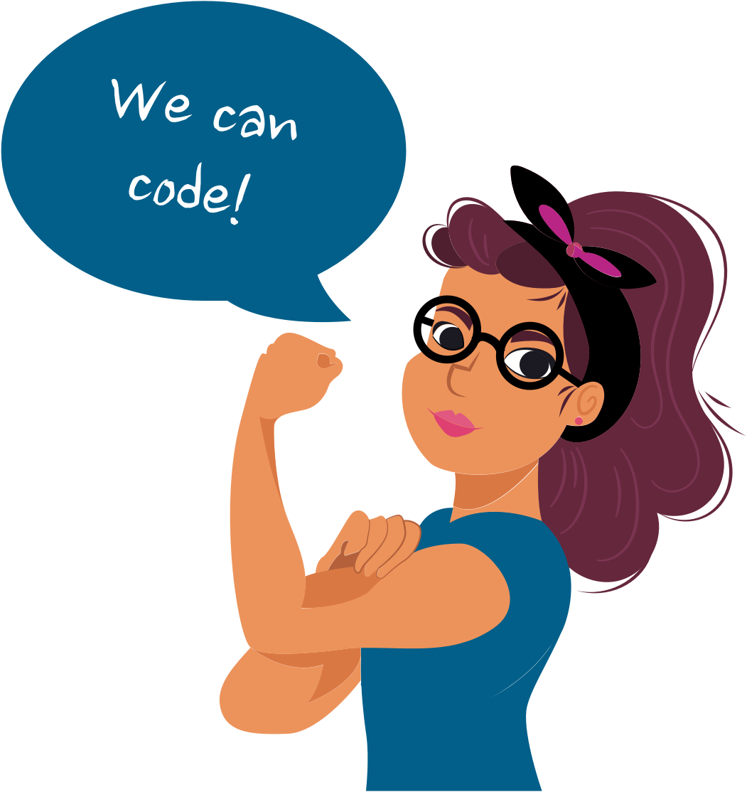 Girl saying we can code